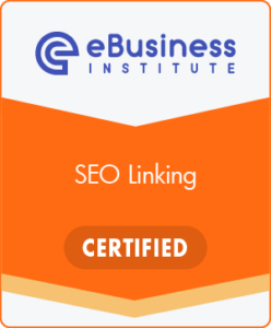 SEO linking Certification badge eBusiness Institute